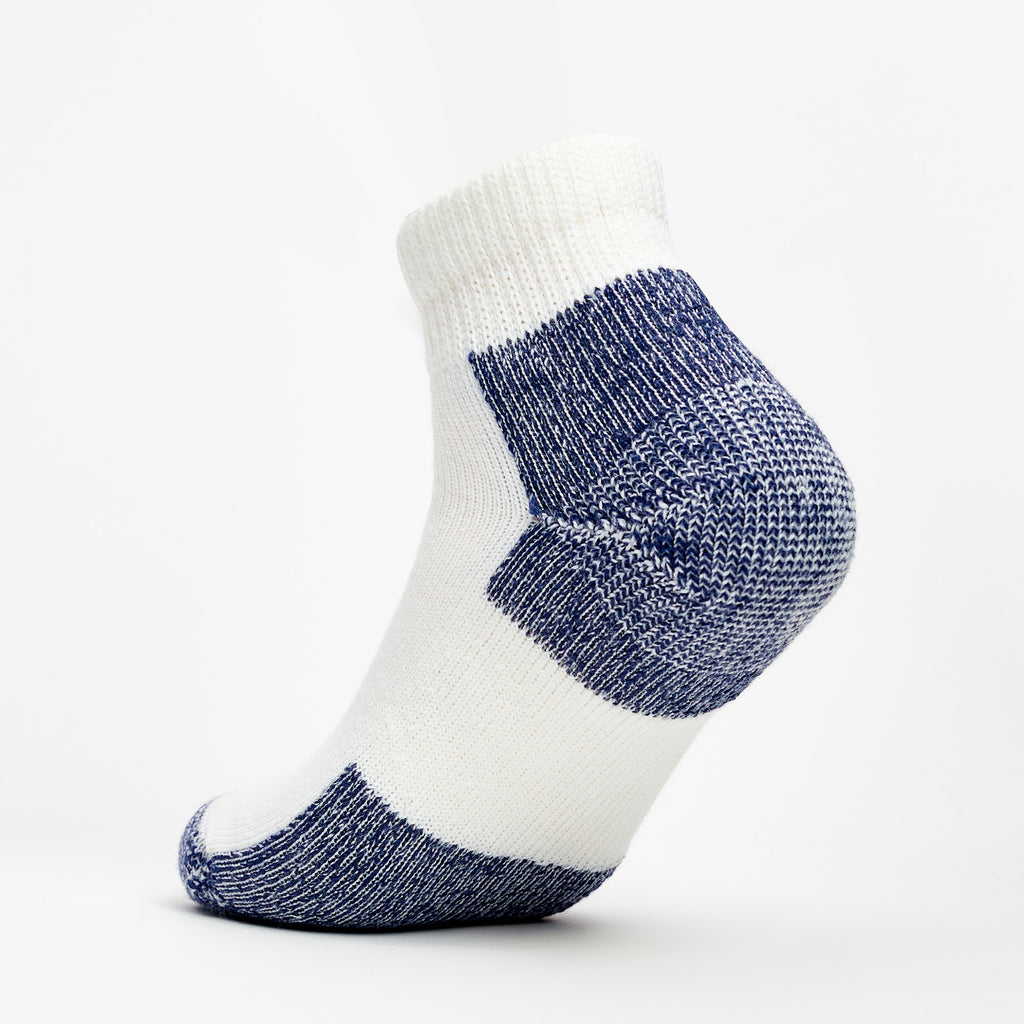 Thorlo Maximum Cushion Ankle Running Socks (3 Pairs) | #color_white/navy