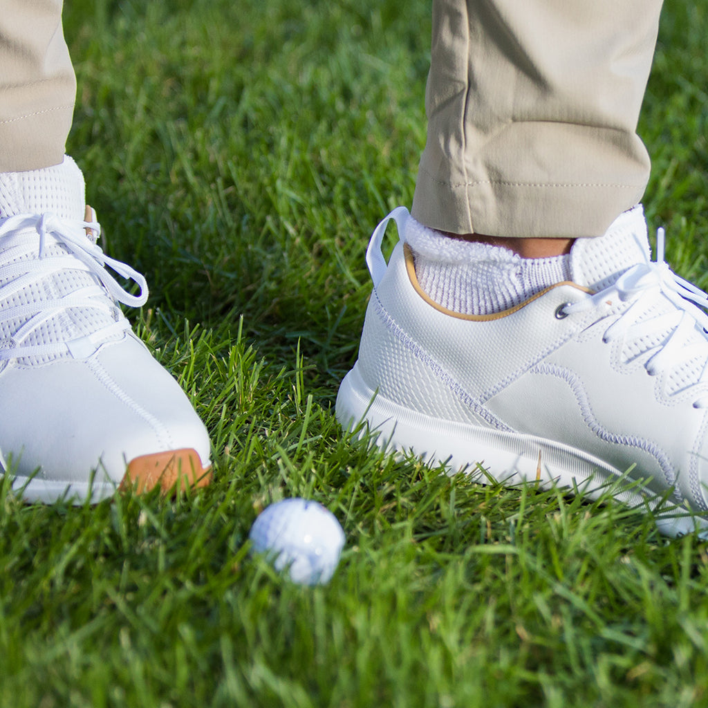 Thorlo Moderate Cushion Rolltop Golf Socks | #color_white