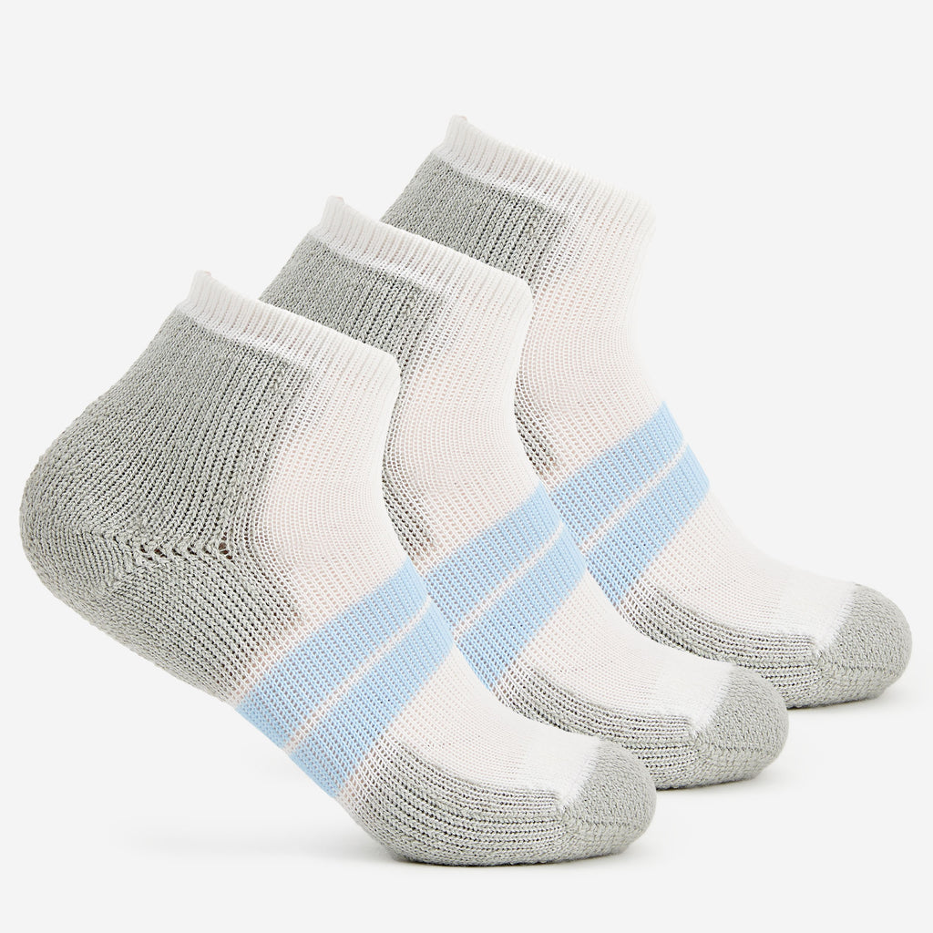Thorlo Women's Maximum Cushion Low-Cut Running Socks (3 Pairs) | #color_pale blue
