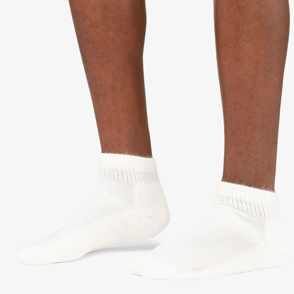 Thorlo Men's Moderate Cushion Ankle Diabetic Socks | #color_white