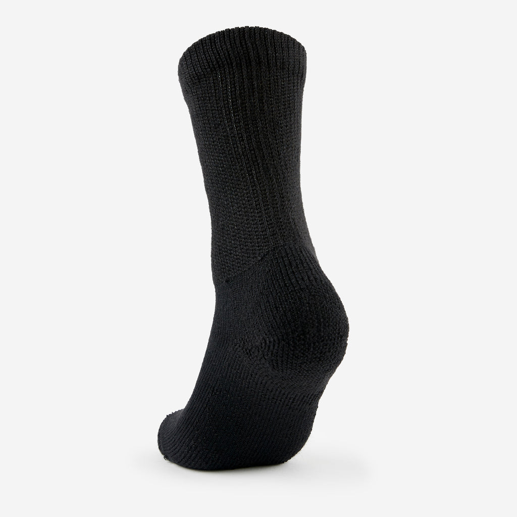 Thorlo Men's Moderate Cushion Crew Diabetic Socks | #color_black