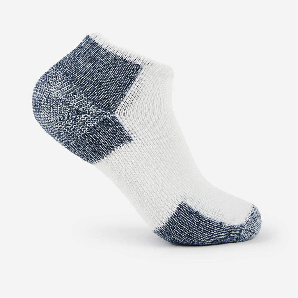 Thorlo Maximum Cushion Low-Cut Running Socks | #color_white/navy