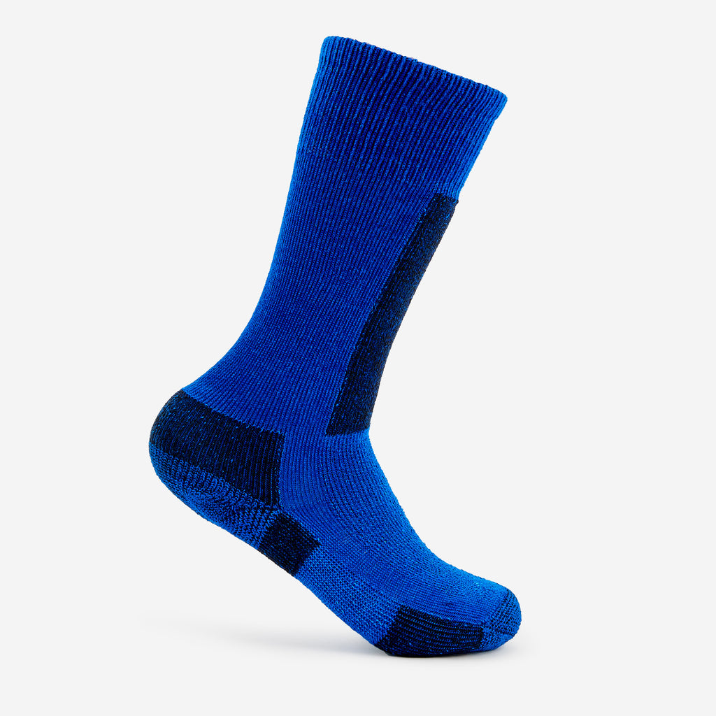 Thorlo Kid's Moderate Cushion Over-Calf Warm Skiing Socks | #color_laser blue/black