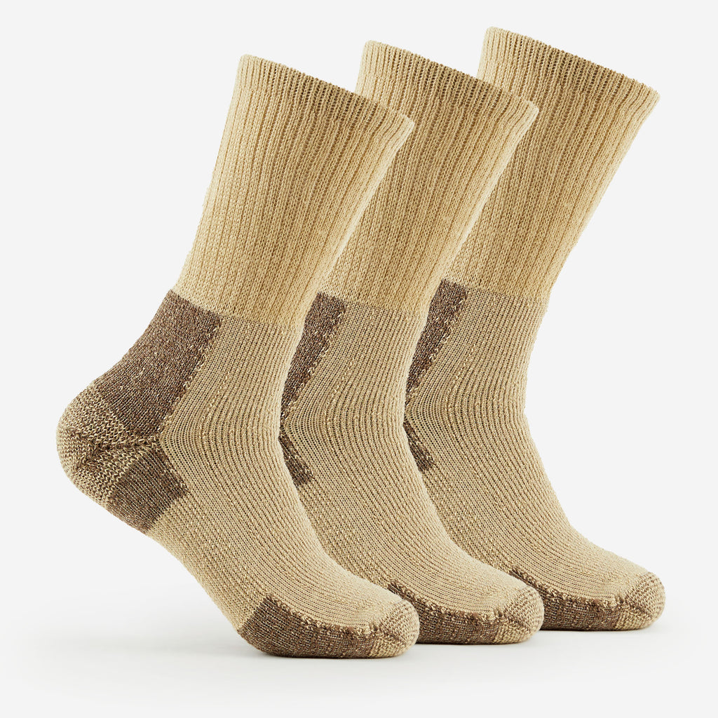Thorlo Men's Maximum Cushion Crew Hiking Socks (3 Pairs) | #color_khaki