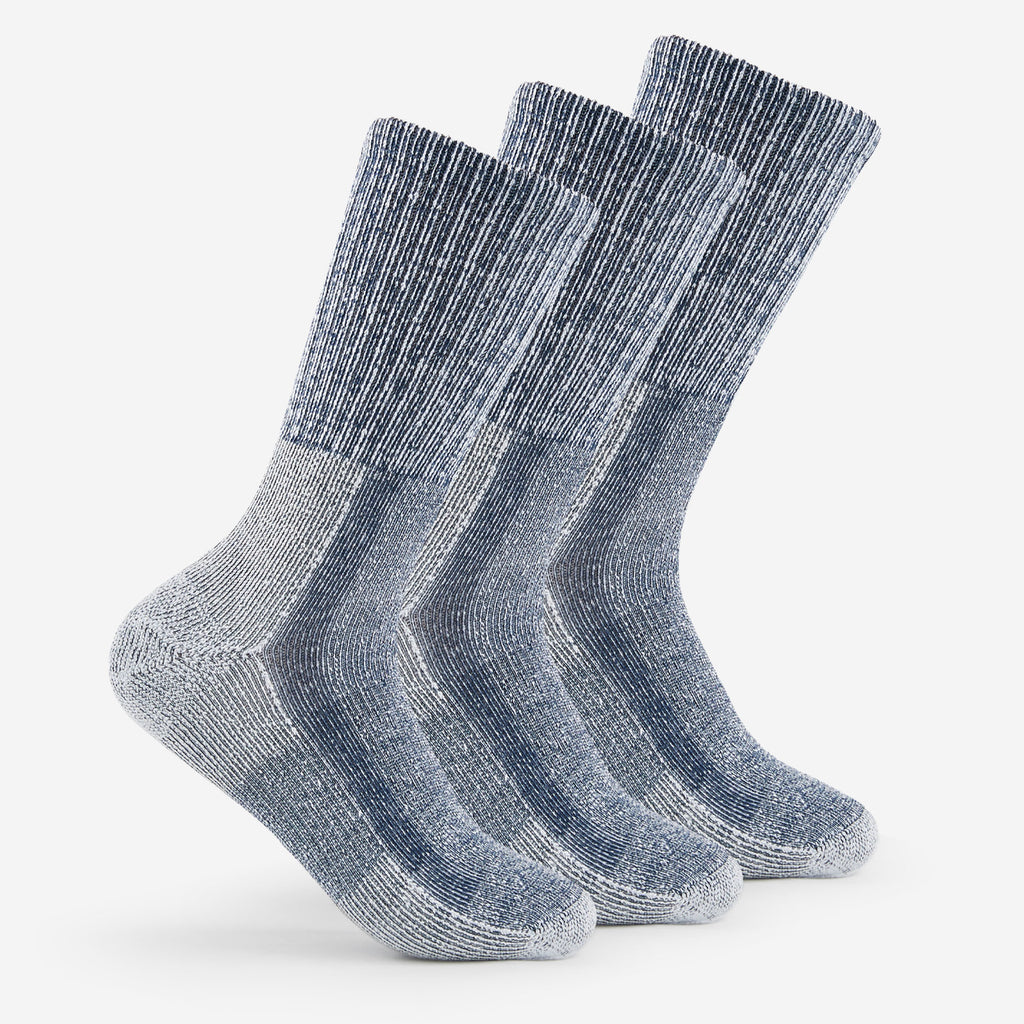 Thorlo Men's Moderate Cushion Crew Hiking Socks (3 Pairs) | #color_Navy