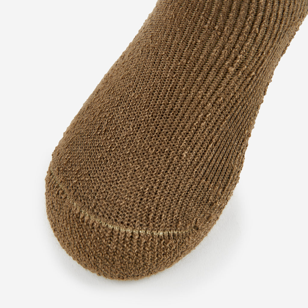 Thorlo Maximum Cushion Over-Calf Military Socks | #color_coyote brown