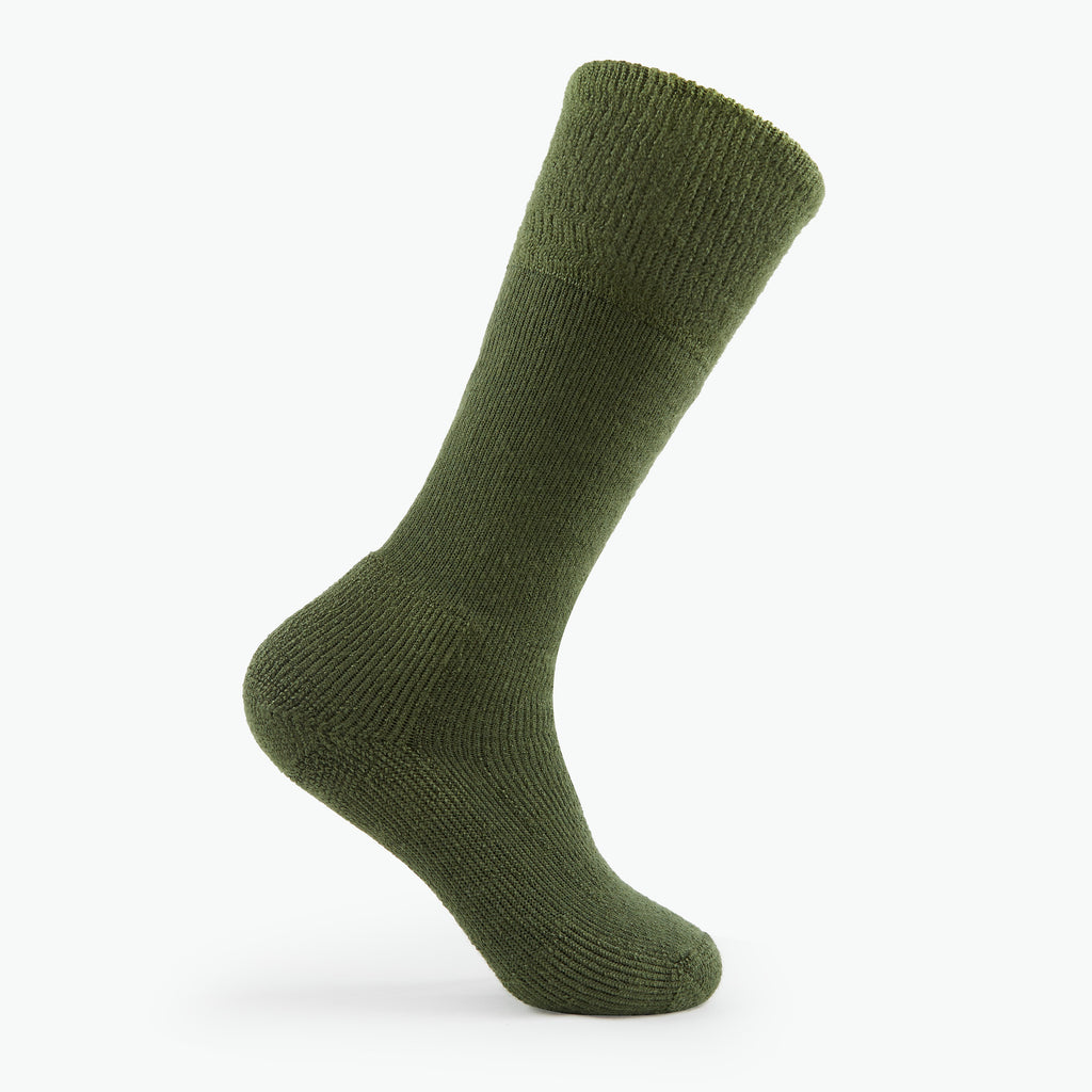 Thorlo Maximum Cushion Over-Calf Military Socks (6 Pairs) | #color_Olive