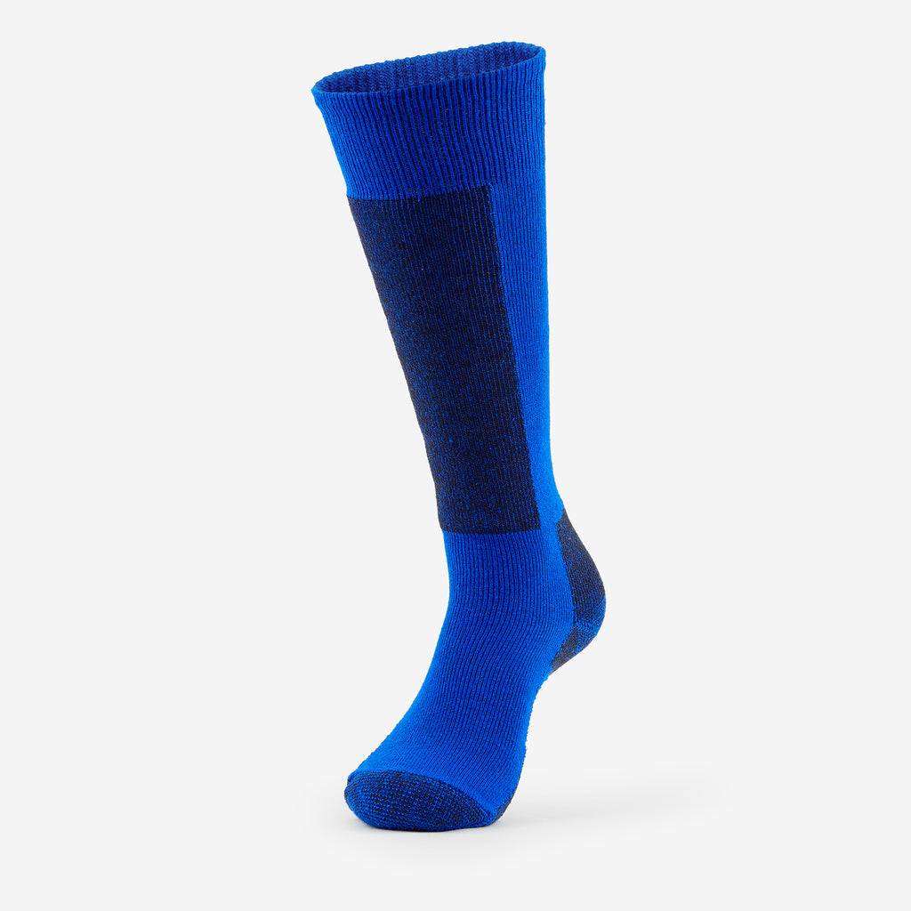 Thorlo Light Cushion Over-Calf Warm Snowboard Socks | #color_laser blue/black
