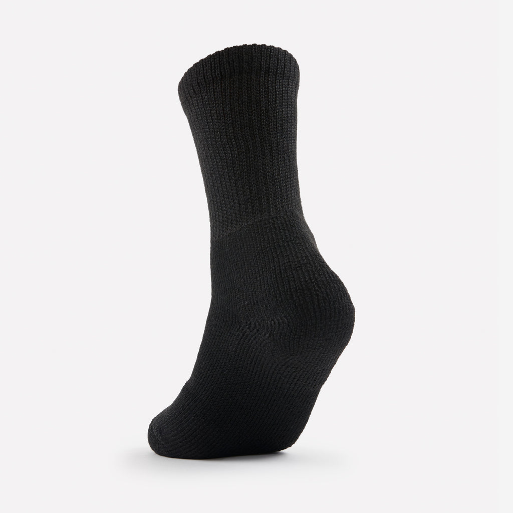 Thorlo Maximum Cushion Crew Tennis Socks (3 Pairs) | #color_Black