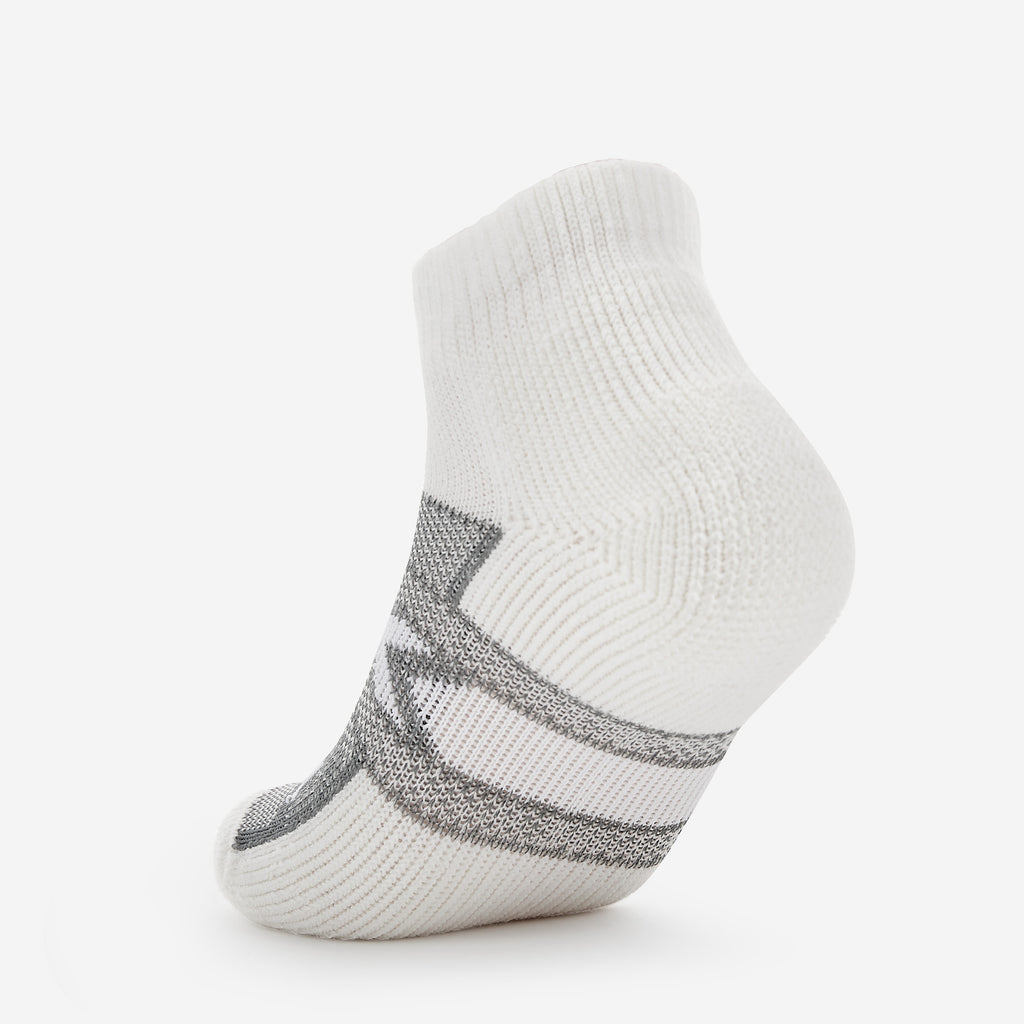 Thorlo 12-Hour Shift Maximum Cushion Ankle Work Socks | #color_white/grey accent