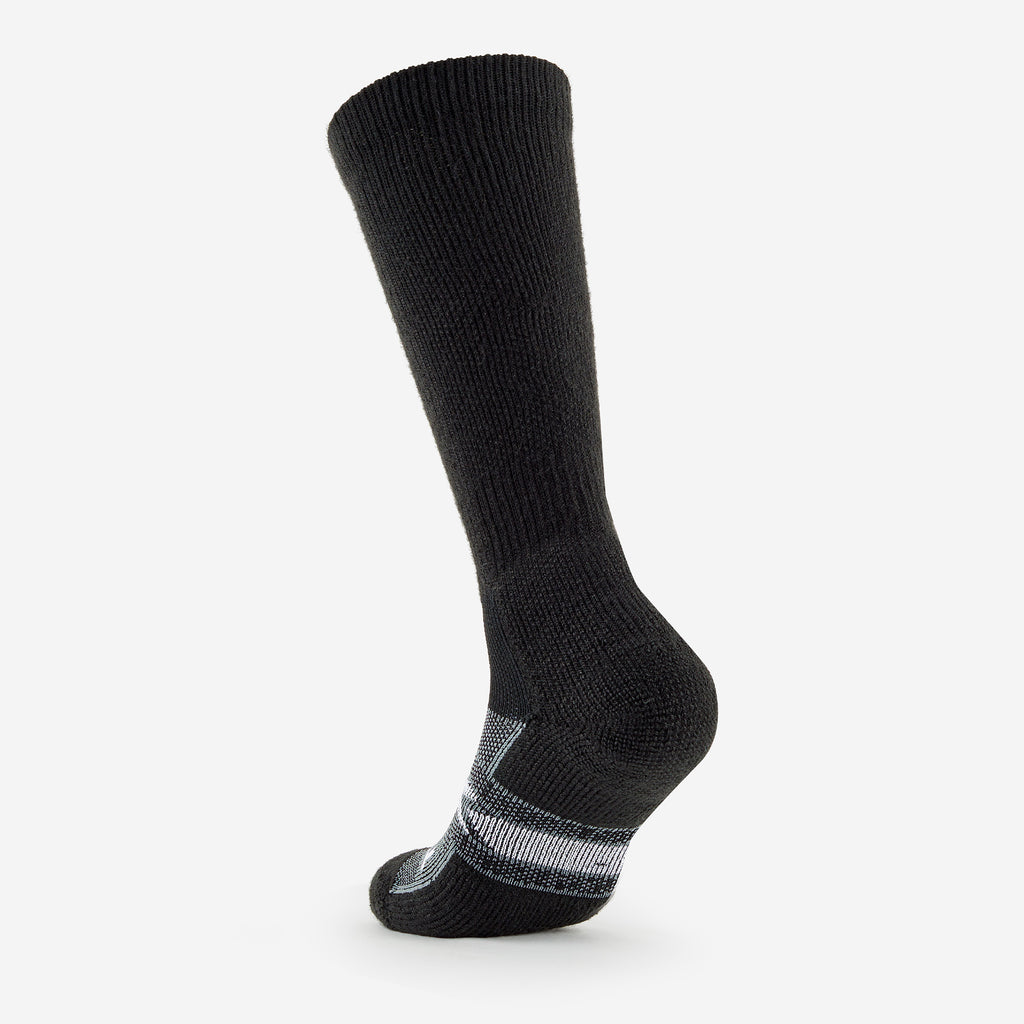 Thorlo 12-Hour Shift Maximum Cushion Over-Calf Work Socks | #color_black/grey