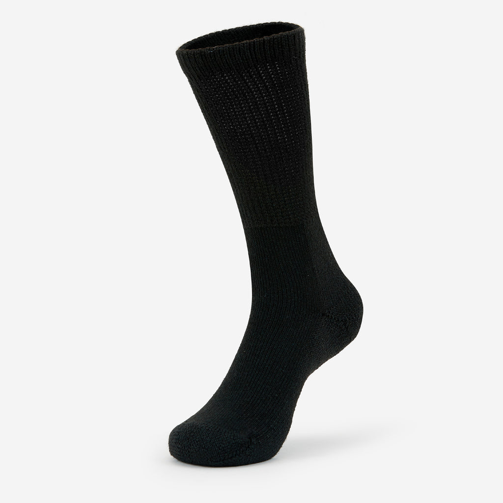 Thorlo Moderate Cushion Crew Walking Socks (3 Pairs) | #color_black