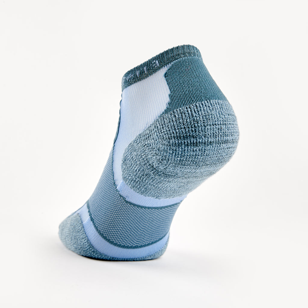 Thorlo Experia TECHFIT Light Cushion Low-Cut Socks | #color_Dark Blue/Grey