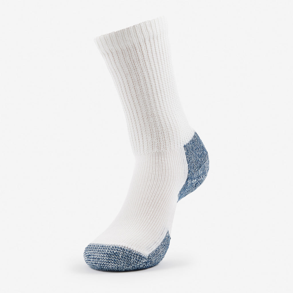 Thorlo Maximum Cushion Crew Running Socks | #color_White/Navy
