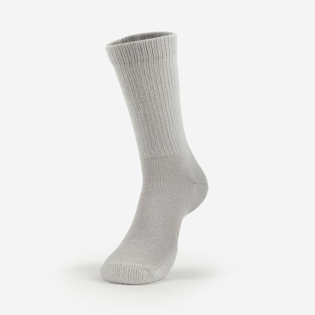 Thorlo Men's Moderate Cushion Crew Diabetic Socks | #color_grey