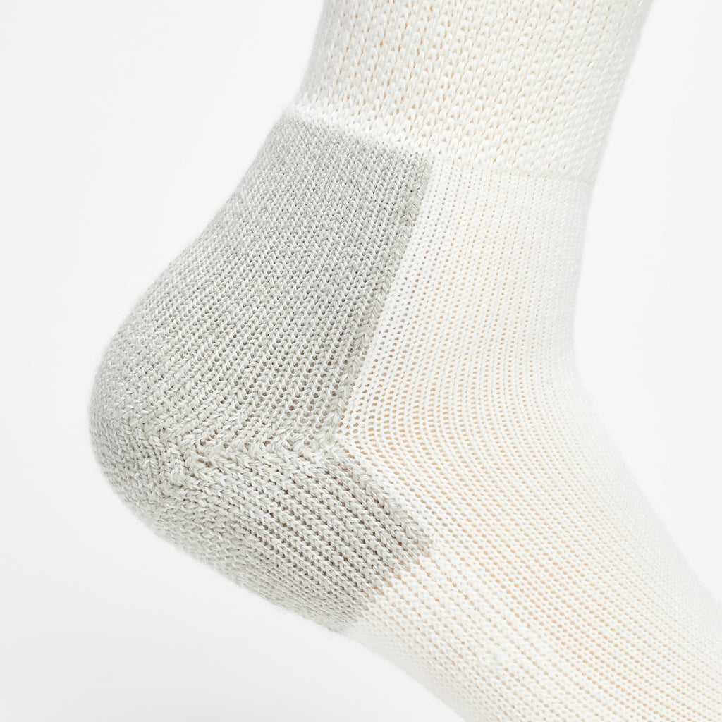 Thorlo Maximum Cushion Crew Running Socks (3 Pack) | #color_white/platinum