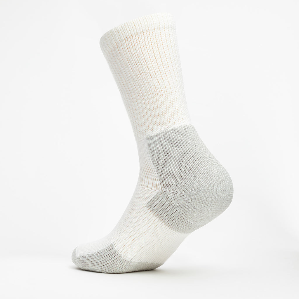 Thorlo Maximum Cushion Crew Running Socks (6 Pairs) | #color_white/platinum