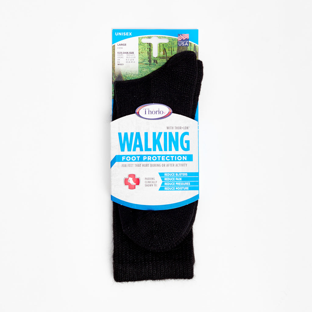 Thorlo Moderate Cushion Crew Walking Socks | #color_black
