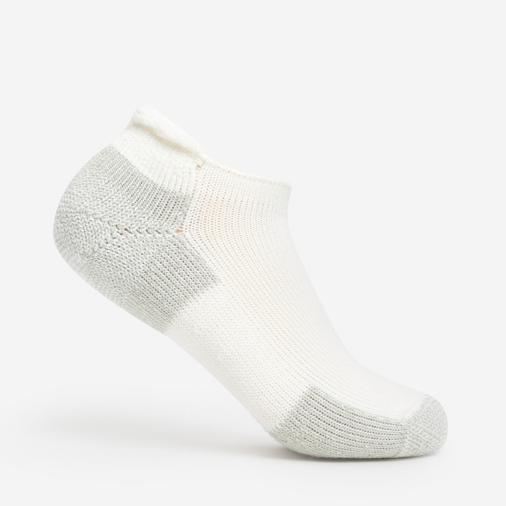 Thorlo Maximum Cushion Rolltop Running Socks | #color_white/platinum