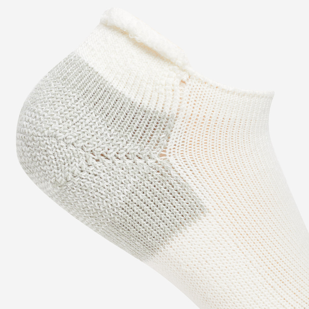 Thorlo Maximum Cushion Rolltop Running Socks | #color_white/platinum