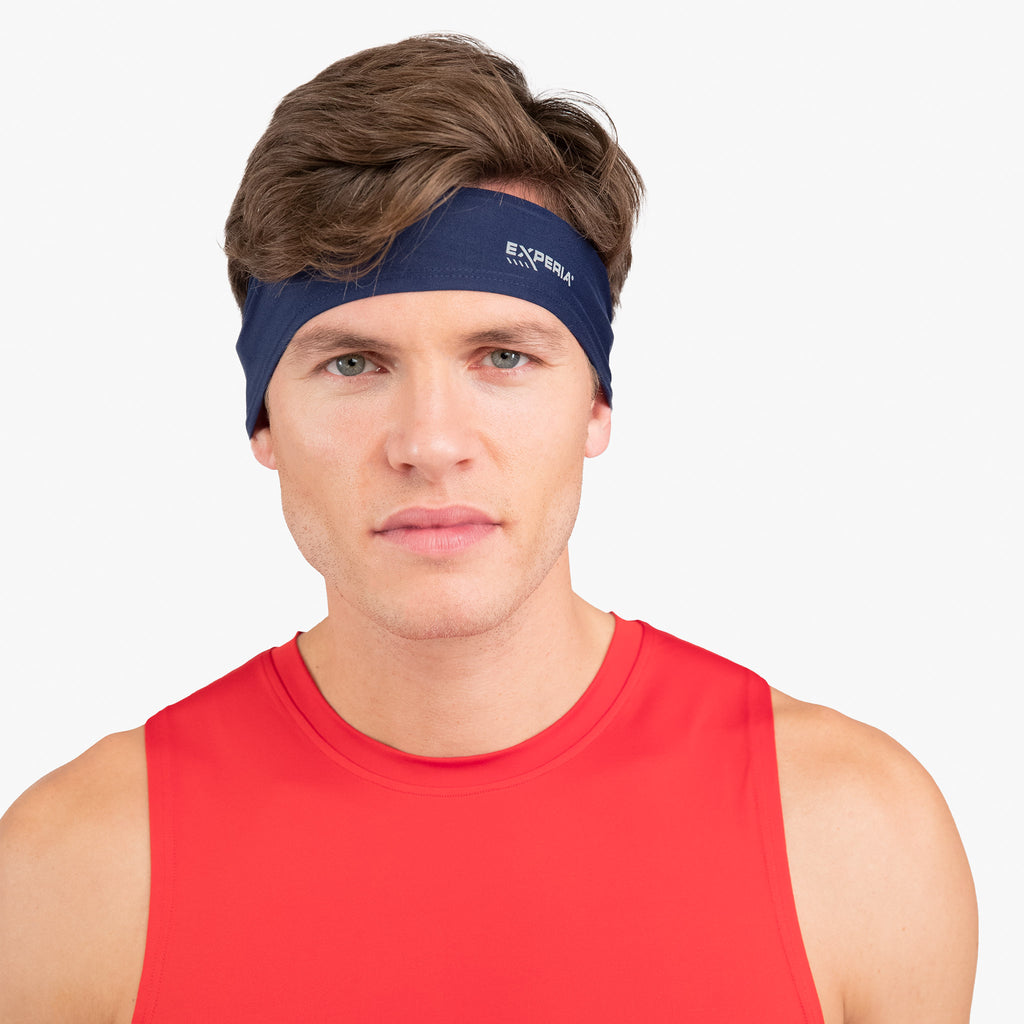 Thorlo Performance Wrap Running Headband (2 Pack) | #color_Asphalt/Maritime