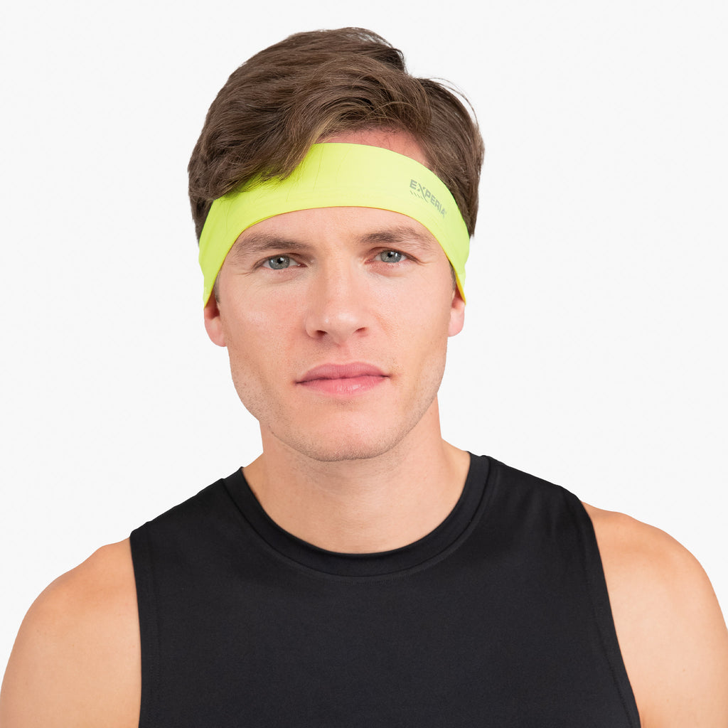 Thorlo Performance Wrap Running Headband (2 Pack) | #color_Hi-Viz/Jet Black