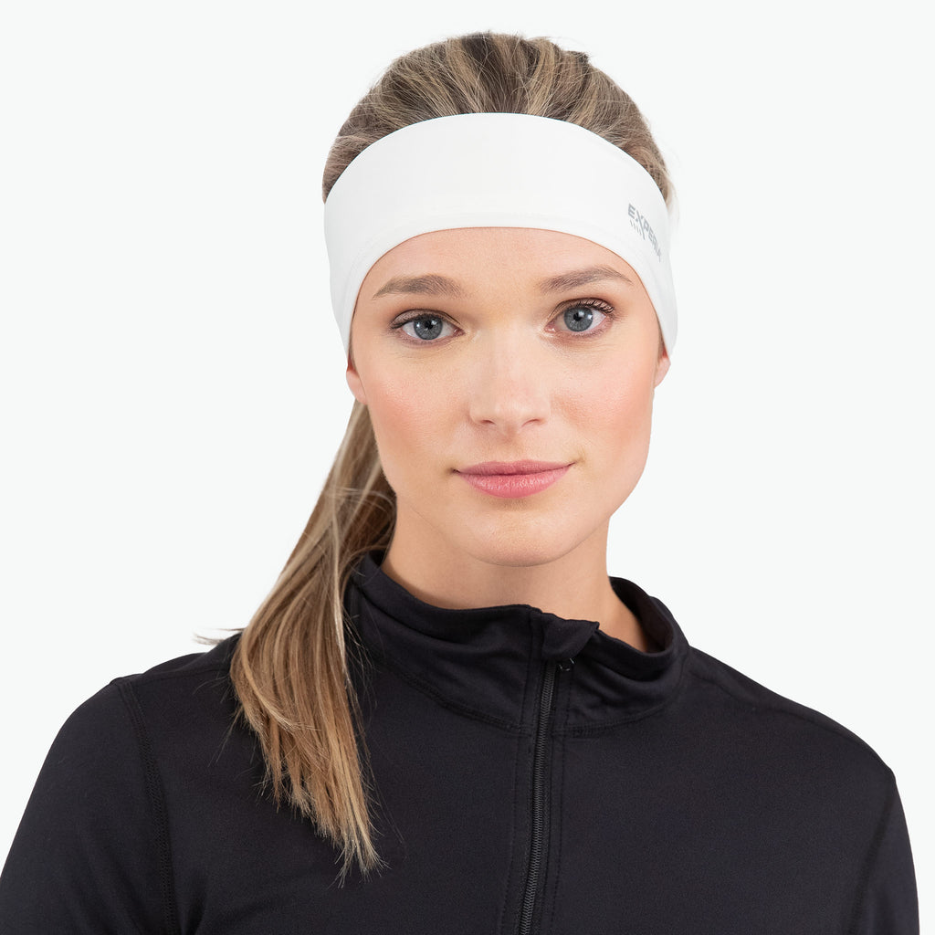 Thorlo Performance Wrap Running Headband (2 Pack) | #color_Jet Black/White