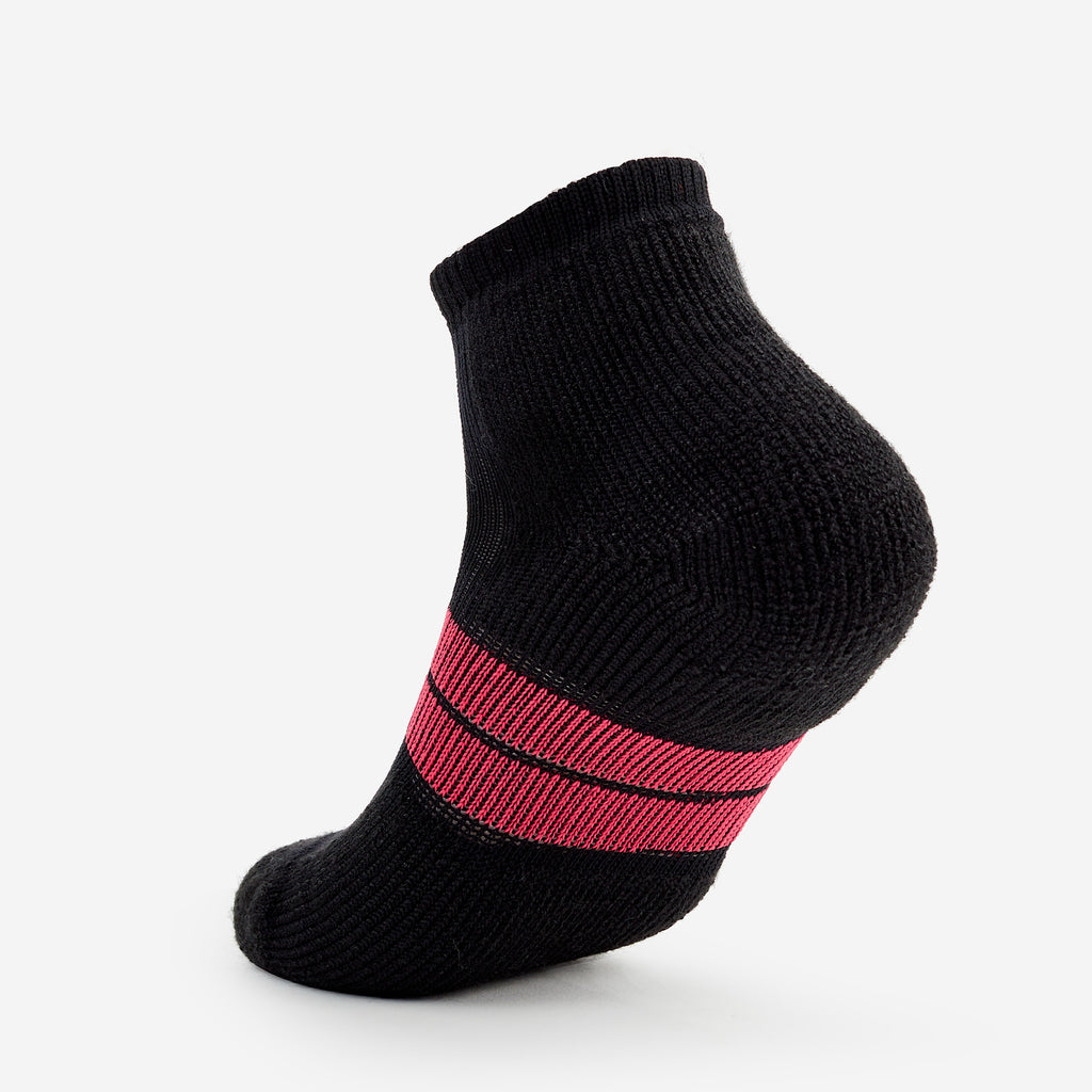 Thorlo Women's Maximum Cushion Low-Cut Running Socks | #color_black/dark pink