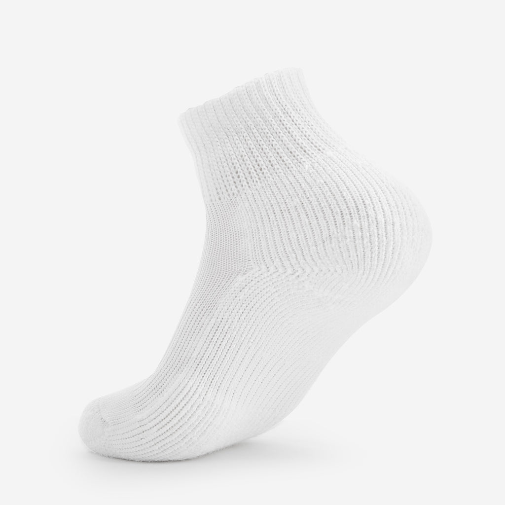 Thorlo Moderate Cushion Ankle Golf Socks | #color_White
