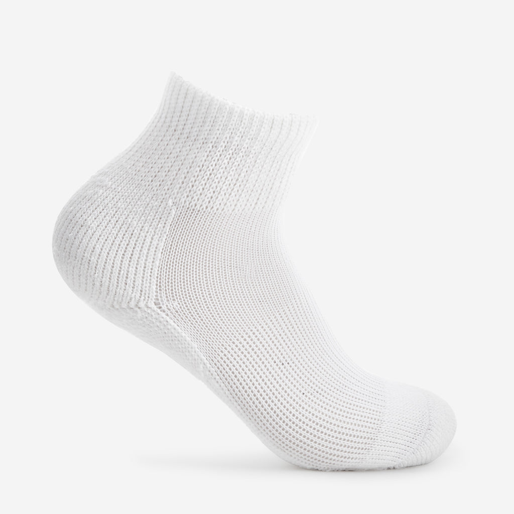 Thorlo Moderate Cushion Ankle Golf Socks | #color_White