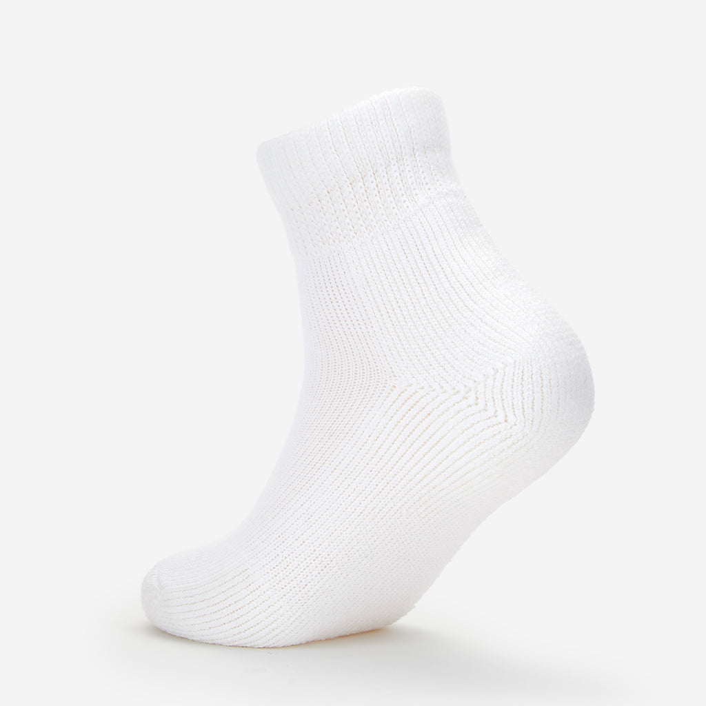 Thorlo Women's Moderate Cushion Ankle Diabetic Socks | #color_white