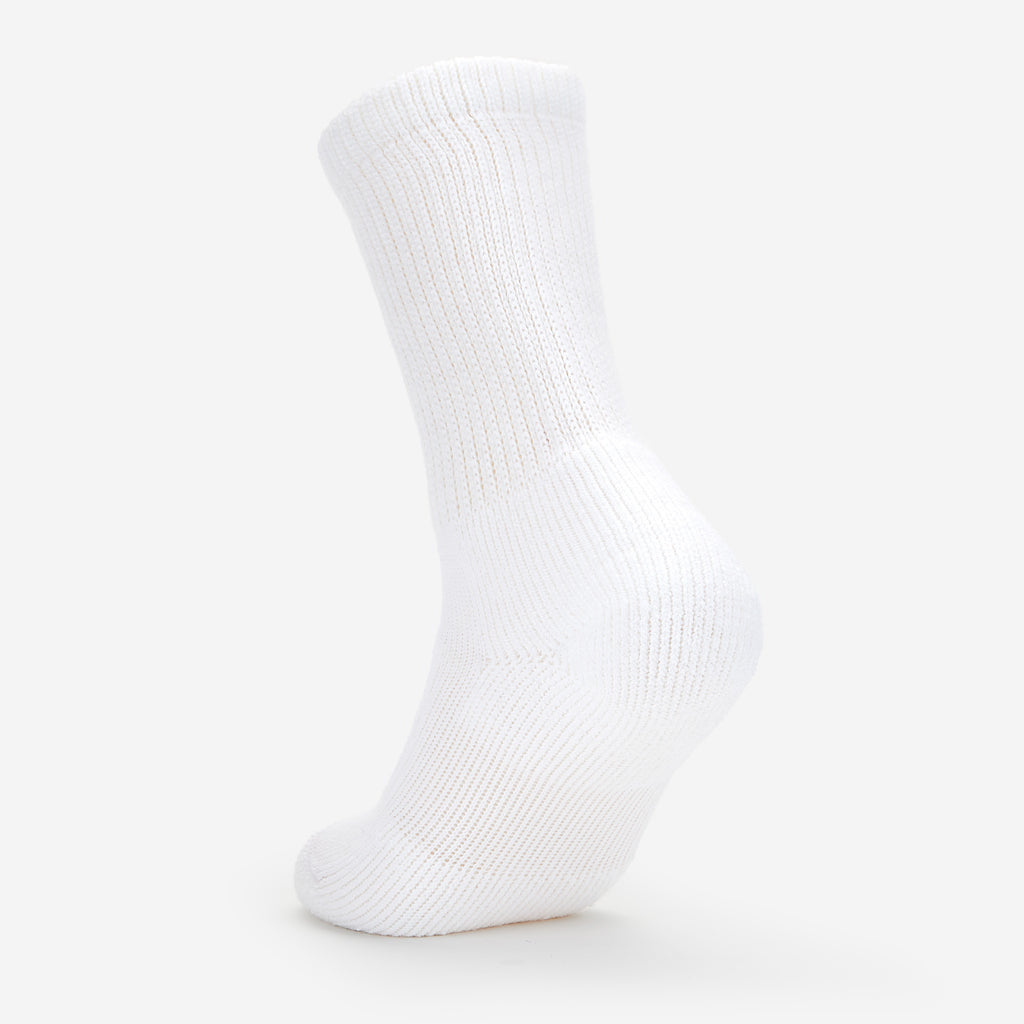 Thorlo Men's Moderate Cushion Crew Diabetic Socks | #color_white