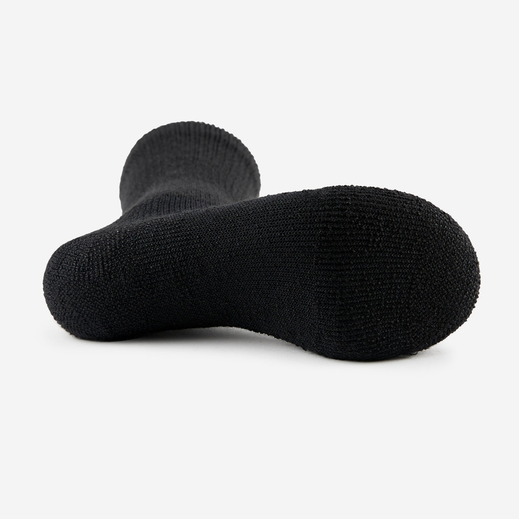 Thorlo Men's Moderate Cushion Crew Diabetic Socks | #color_black