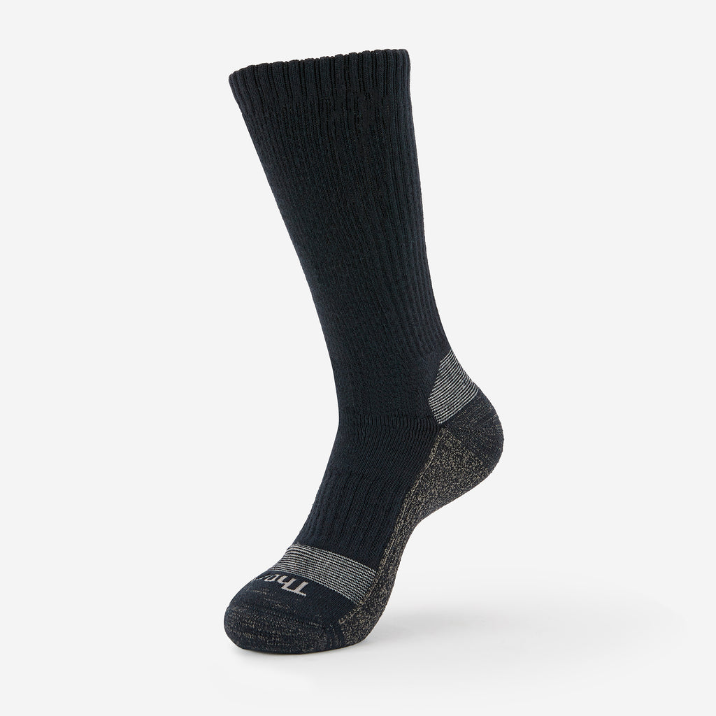 Thorlo Men's Lightweight Crew Work Boot Socks (2 Pairs) | #color_Black/Cobalt