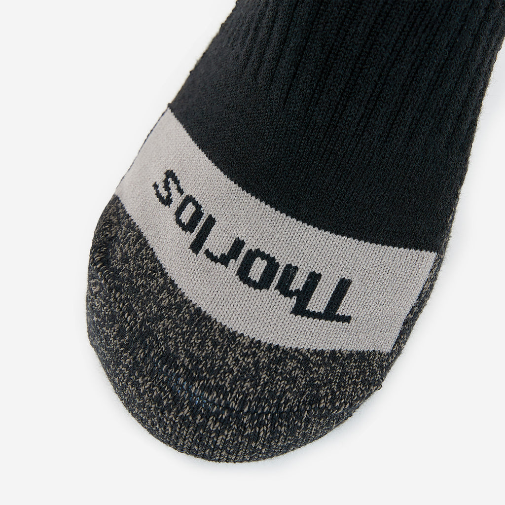 Thorlo Men's Outdoor Merino Wool Crew Work Boot Socks (2 Pairs) | #color_Charcoal/Black