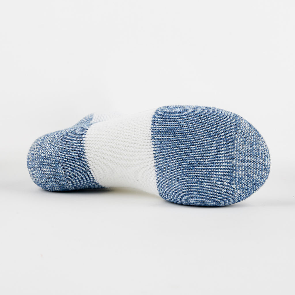 Thorlo Maximum Cushion Low-Cut Running Socks | #color_white/denim