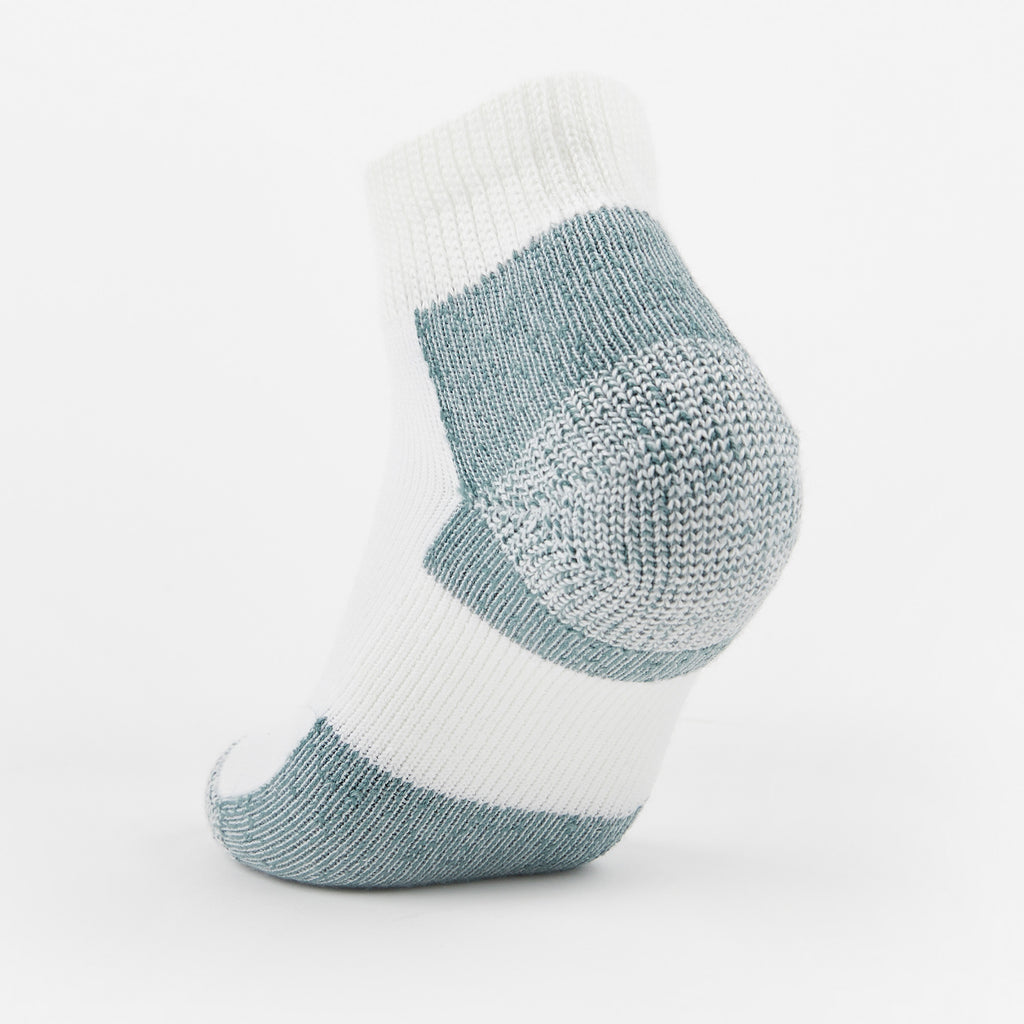 Thorlo Maximum Cushion Ankle Running Socks | #color_White/Grey