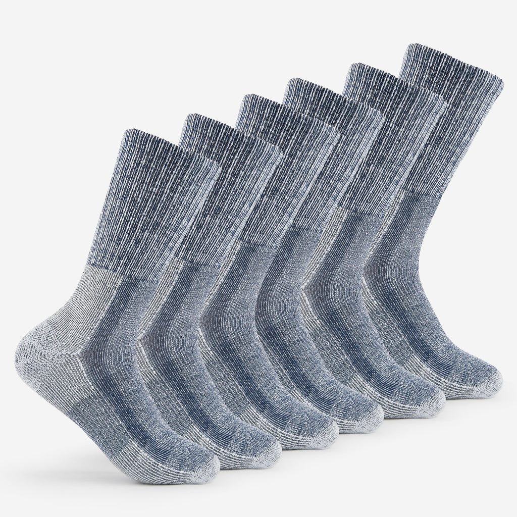 Thorlo Men's Moderate Cushion Crew Hiking Socks (6 Pairs) | #color_Navy