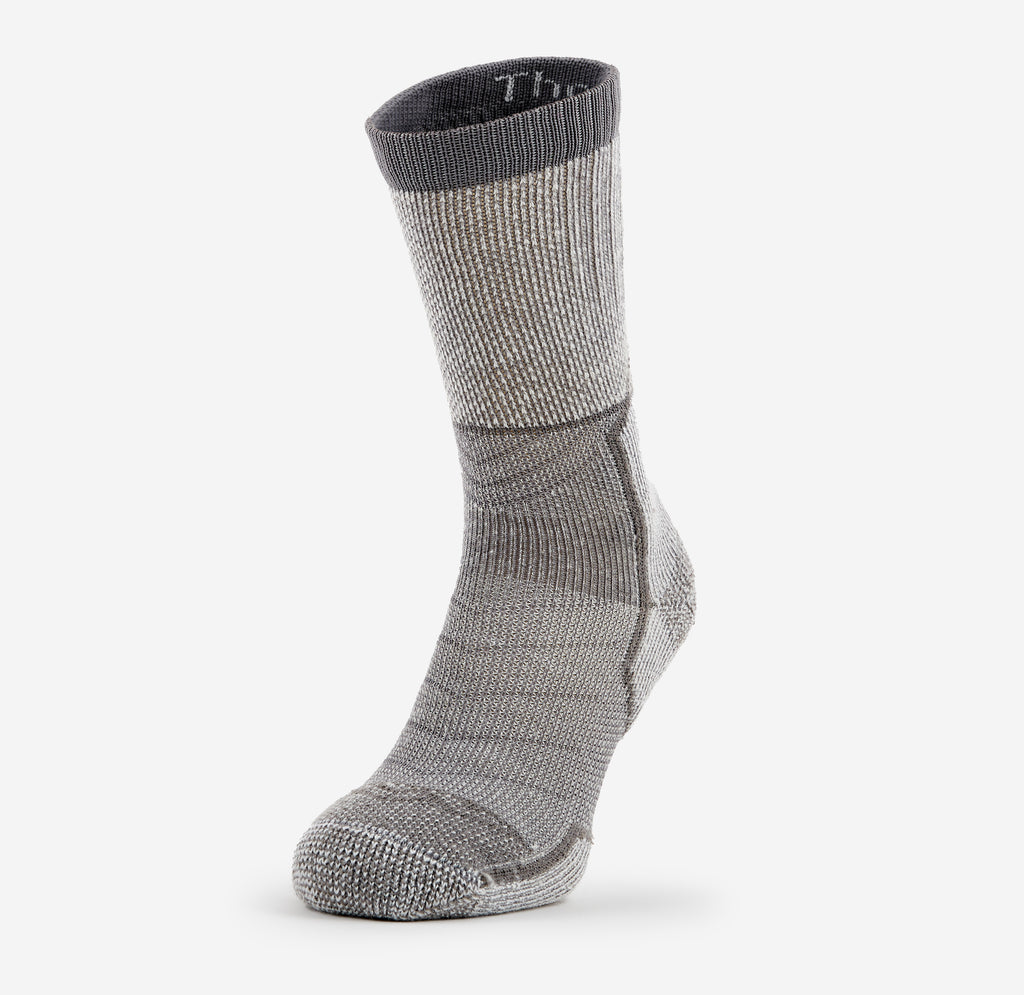 Thorlo Moderate Cushion Crew Warm Merino Wool Hiking Socks | #color_grey sky