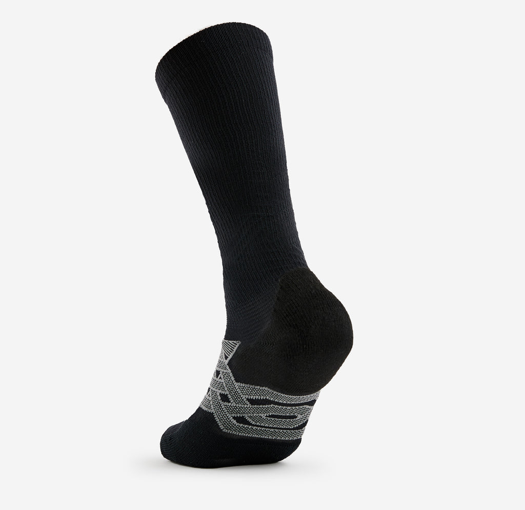 Thorlo Light Cushion Over-Calf Compression Postal Socks | #color_black