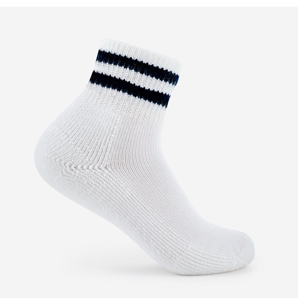 Thorlo Moderate Cushion Ankle Uniform Socks | #color_postal white