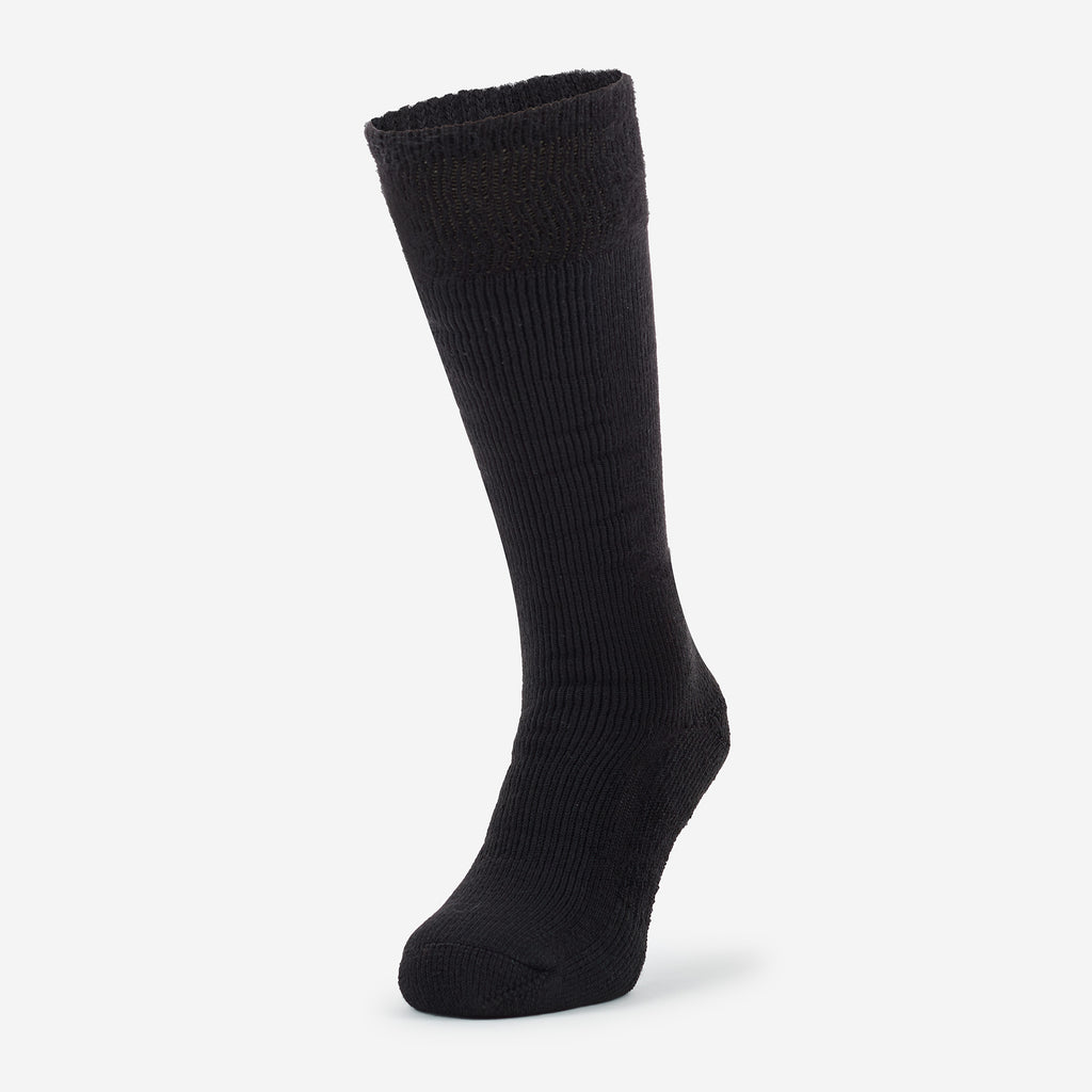 Thorlo Maximum Cushion Over-Calf Warm Skiing Socks | #color_black diamond/black