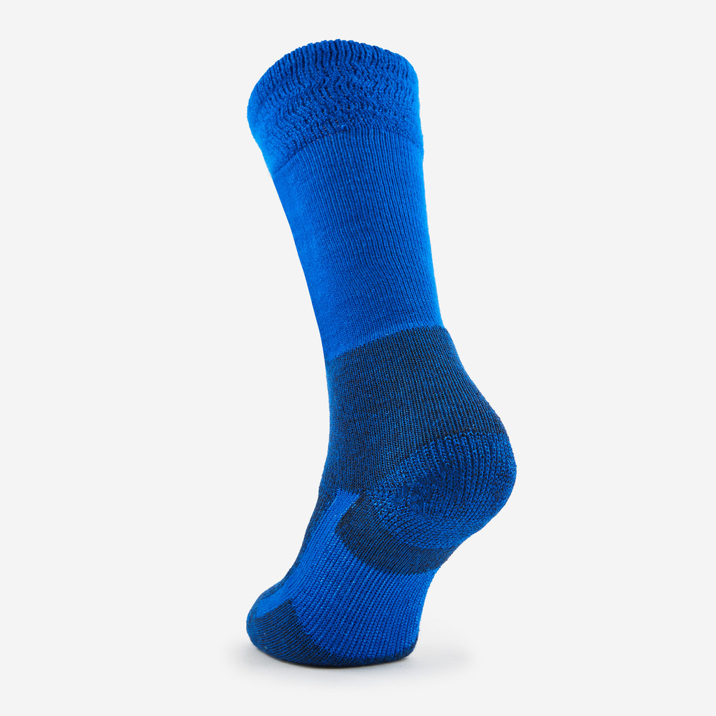 Thorlo Maximum Cushion Over-Calf Warm Skiing Socks | #color_laser blue/black