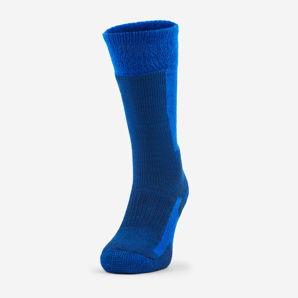 Thorlo Maximum Cushion Over-Calf Warm Skiing Socks | #color_laser blue/black