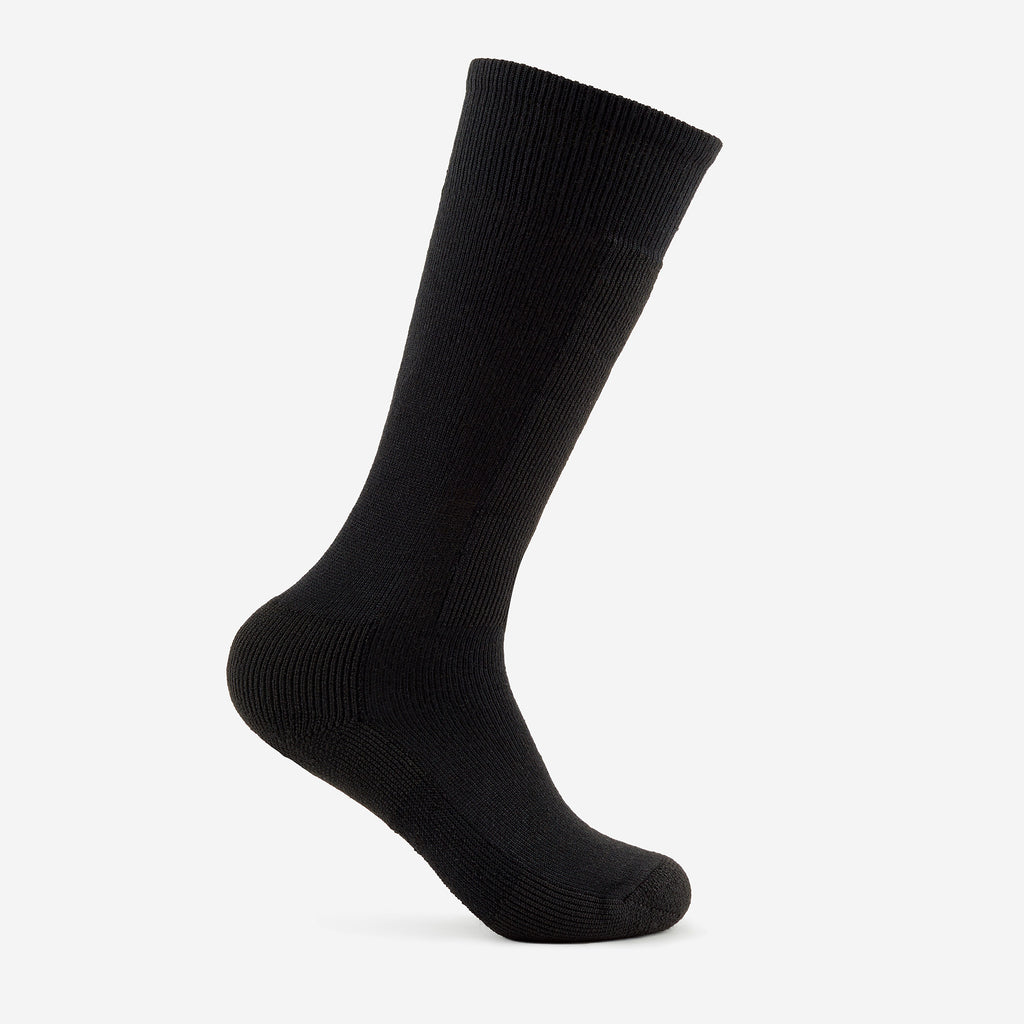 Thorlo Light Cushion Over-Calf Warm Snowboard Socks | #color_black diamond/black