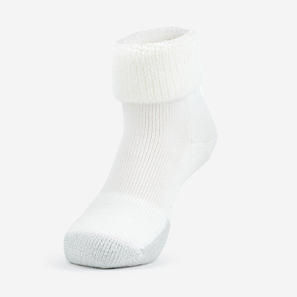 Thorlo Maximum Cushion Cuff Top Tennis Socks | #color_white