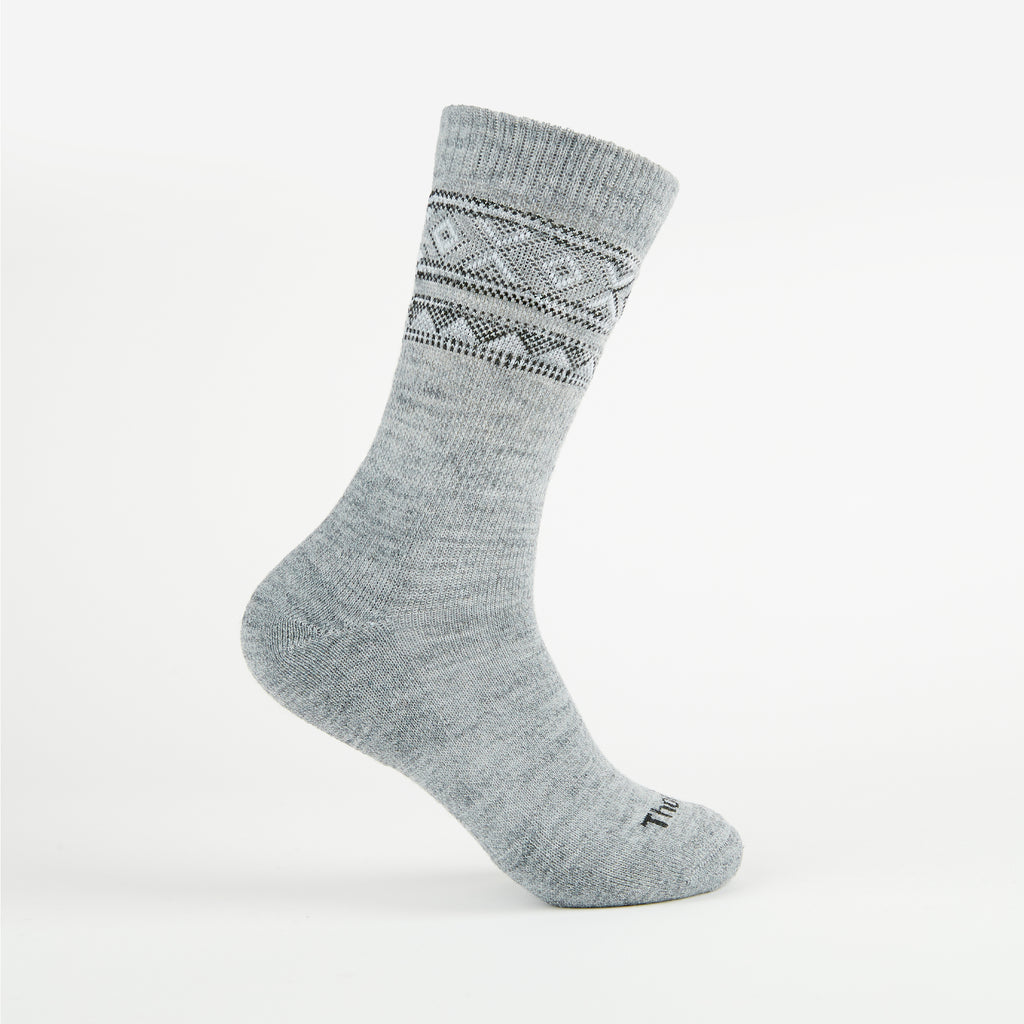 Thorlo Outdoor Wool Blend Crew Warm Socks | #color_Fog