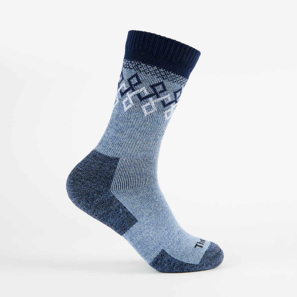 Thorlo Outdoor Wool Blend Crew Warm Socks | #color_Denim