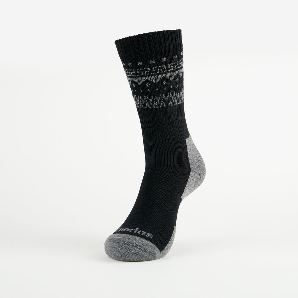 Thorlo Outdoor Wool Blend Crew Warm Socks | #color_Black