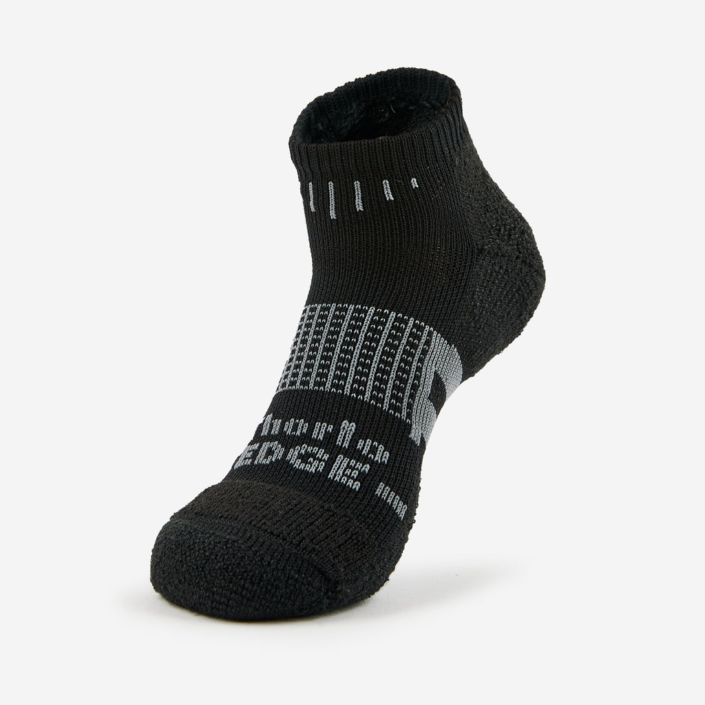 Thorlo Moderate Cushion Low-Cut Tennis Socks | #color_Black/Grey